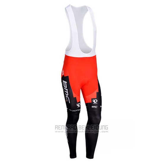 2013 Fahrradbekleidung BMC Shwarz und Rot Trikot Langarm und Tragerhose